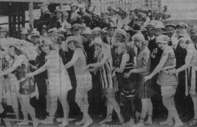 Seal Beach Bathing Suit Fashion Parade in 1918. 